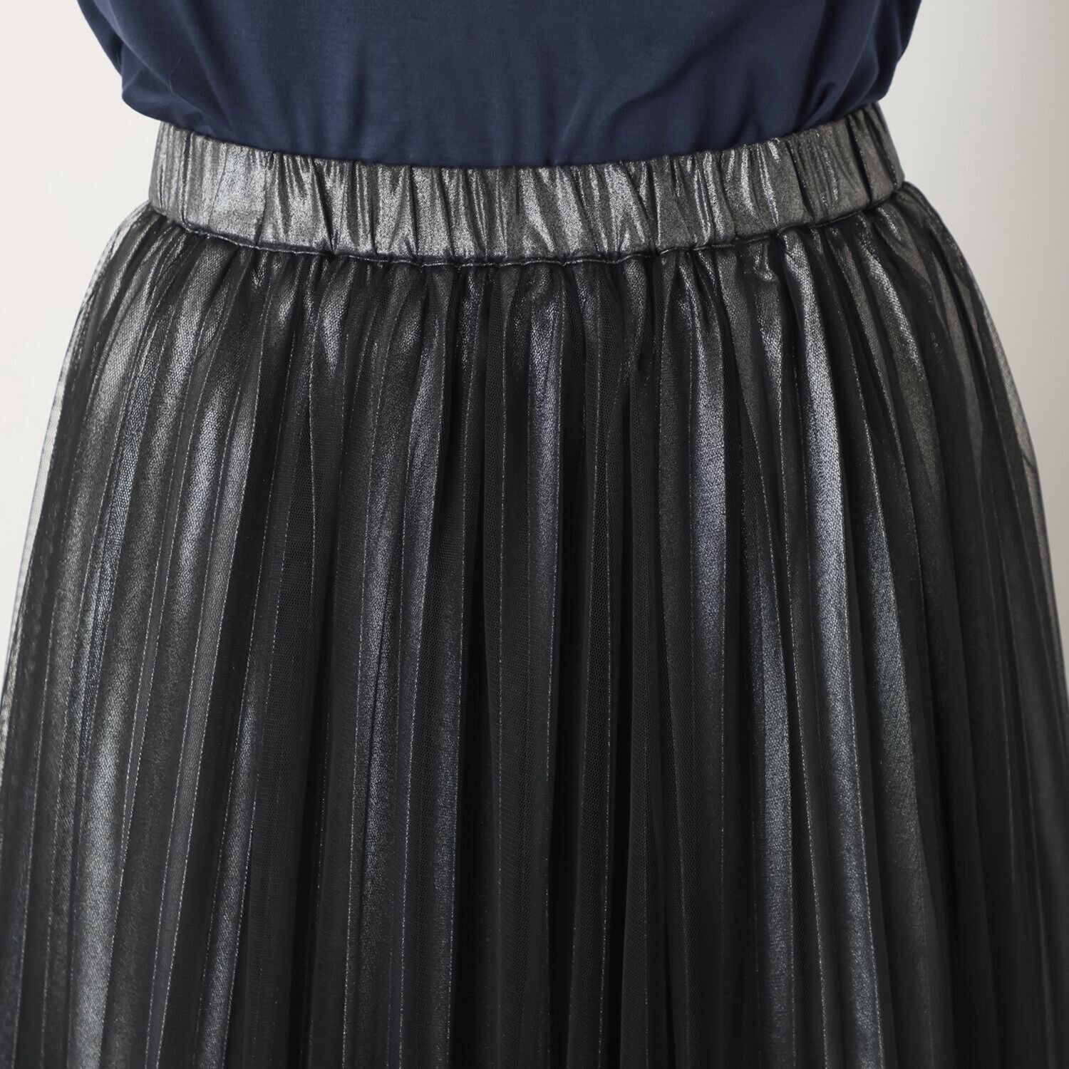 リサリサ チュールレイヤード プリーツデザイン フレアースカート