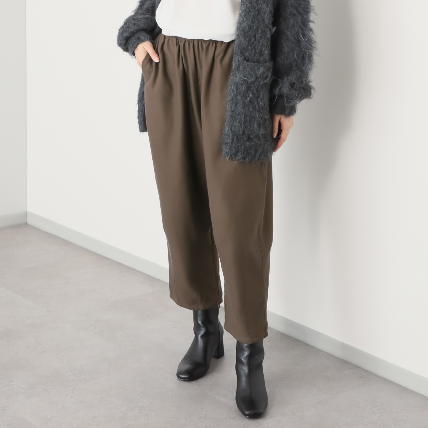 イージーライフ 泉州のこだわり天然素材 綿１００％ 毛布裏起毛 バルーンパンツ