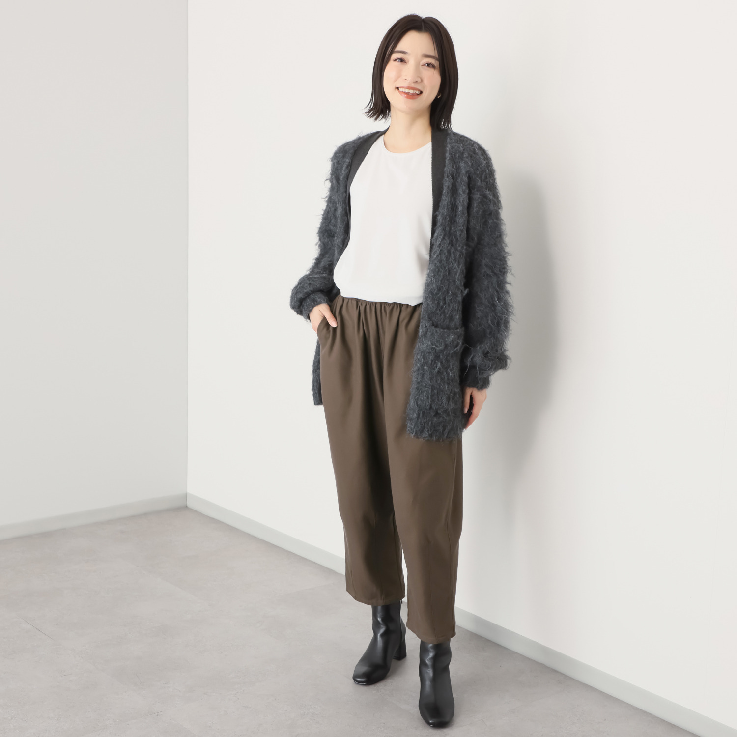 イージーライフ 泉州のこだわり天然素材 綿１００％ 毛布裏起毛 バルーンパンツ