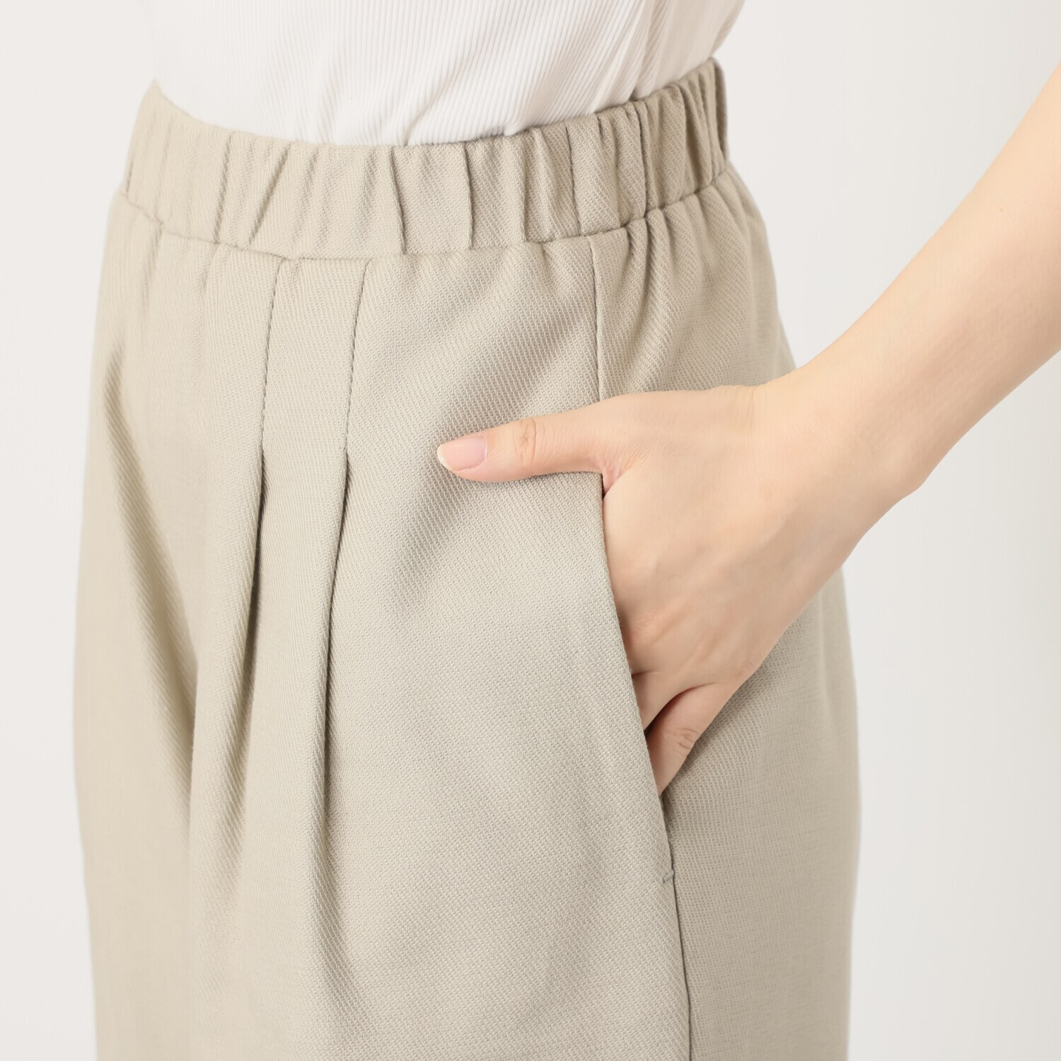 イージーライフ 泉州のこだわり天然素材 綿１００％ 毛布裏起毛 タックセミワイドパンツ