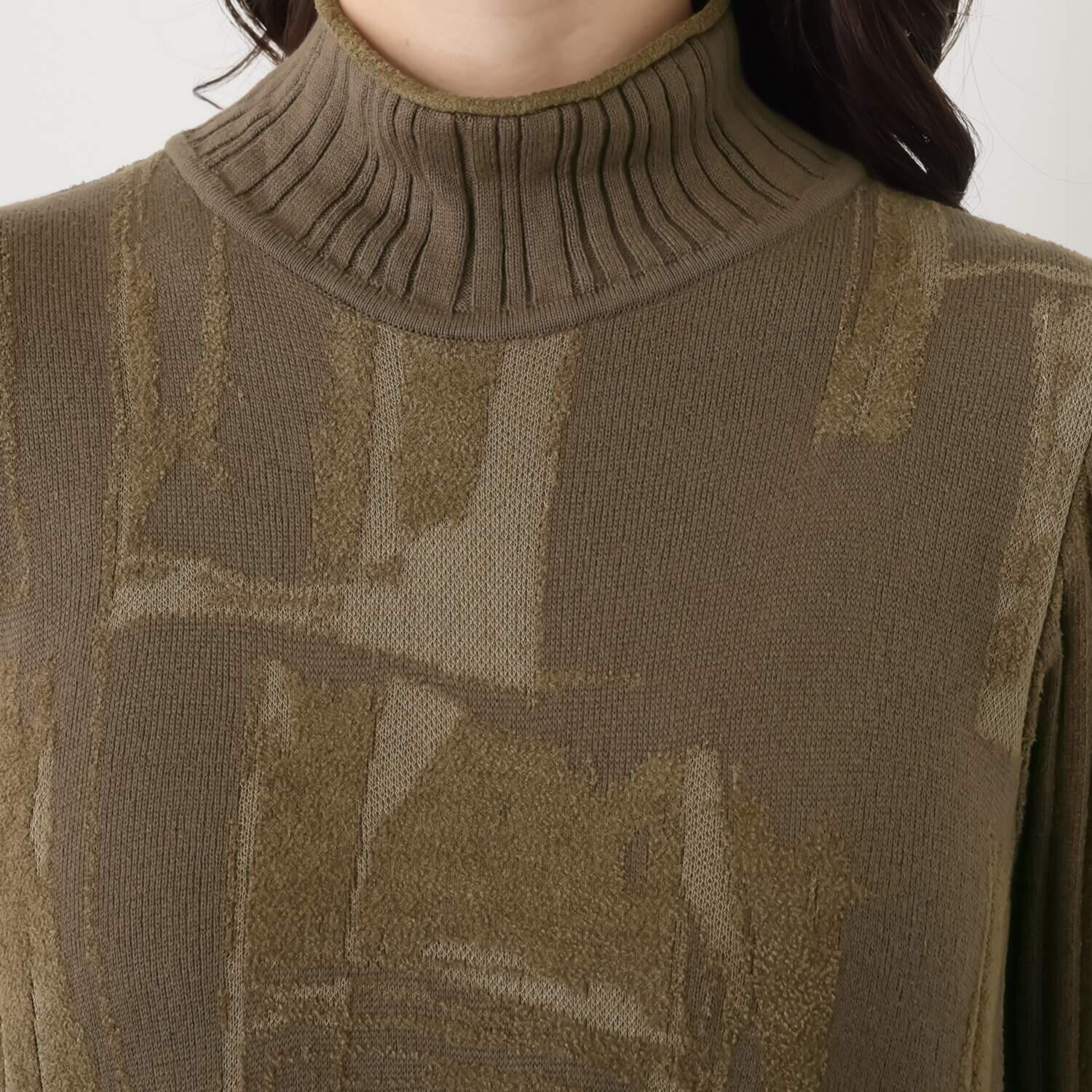 ヨシヨシ バイ　ピージェイ 異素材切替 上下切替 デザインワンピース