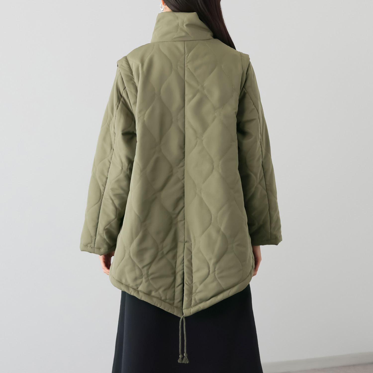 ラブソル ２ウェイスリーブ 中綿コート