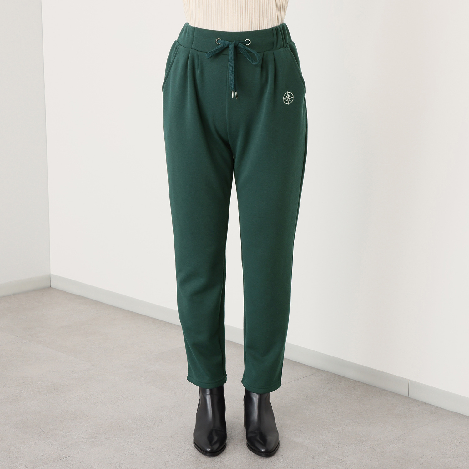 ラブソル 裏シャギー 褒められ美脚 テーパードパンツ