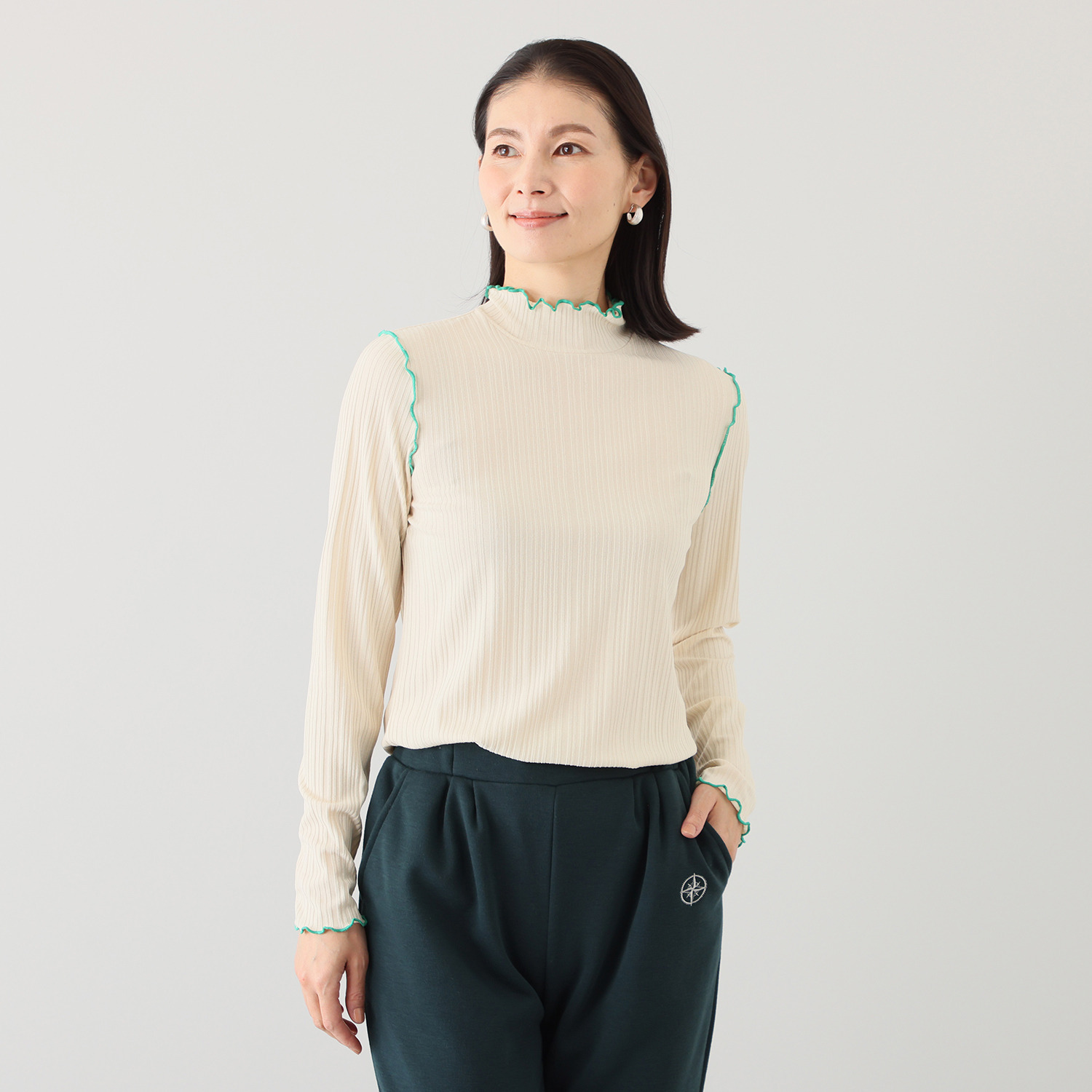 ラブソル 配色メロウアクセント プルオーバー