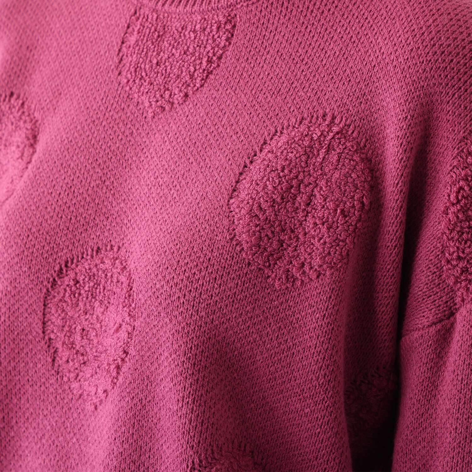 ラブソル モコモコドットな ジャガードニット