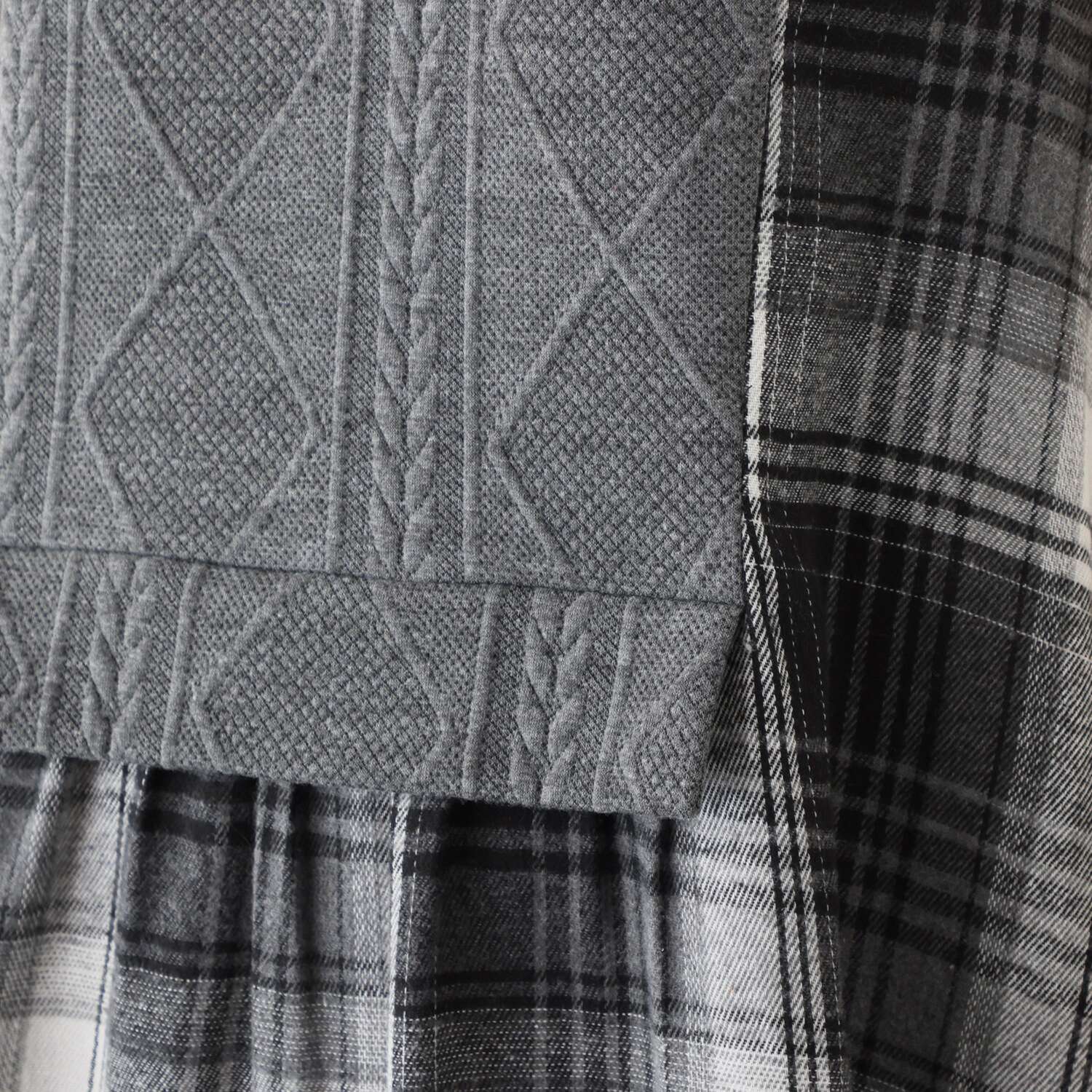 ラブソル マルチパターン シャツ衿ワンピース