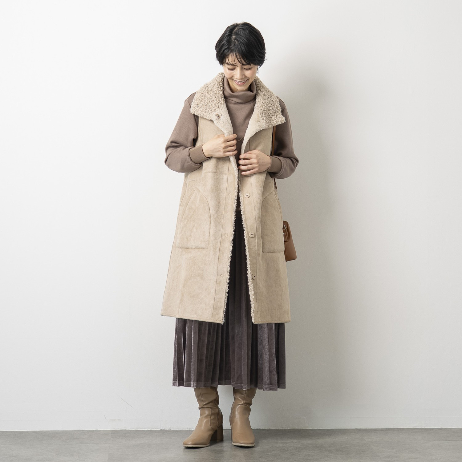 ゼラールスポーツ ファインループジャージー ふんわりハイネック フォルムデザイン プルオーバー