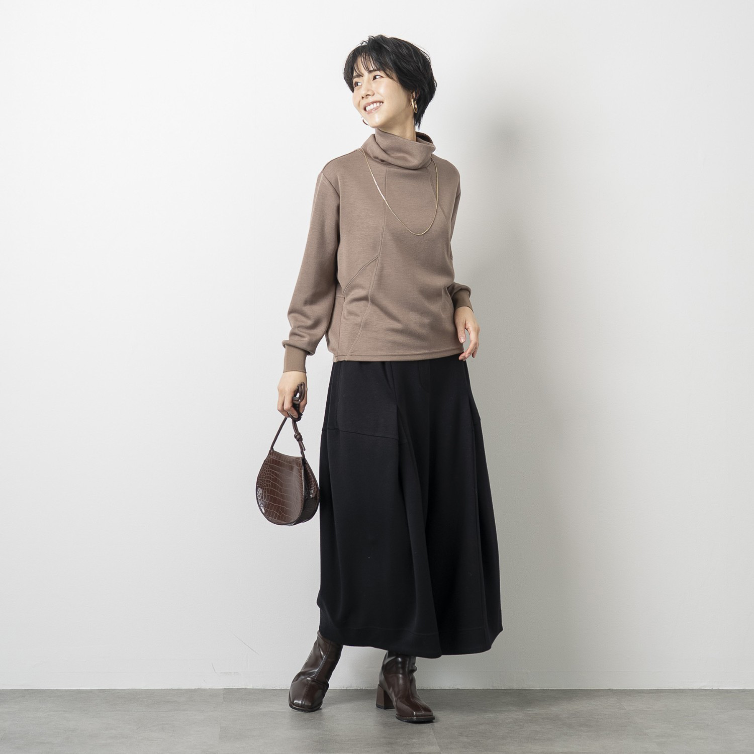 ゼラールスポーツ ファインループジャージー タックアクセント バレルデザインパンツ