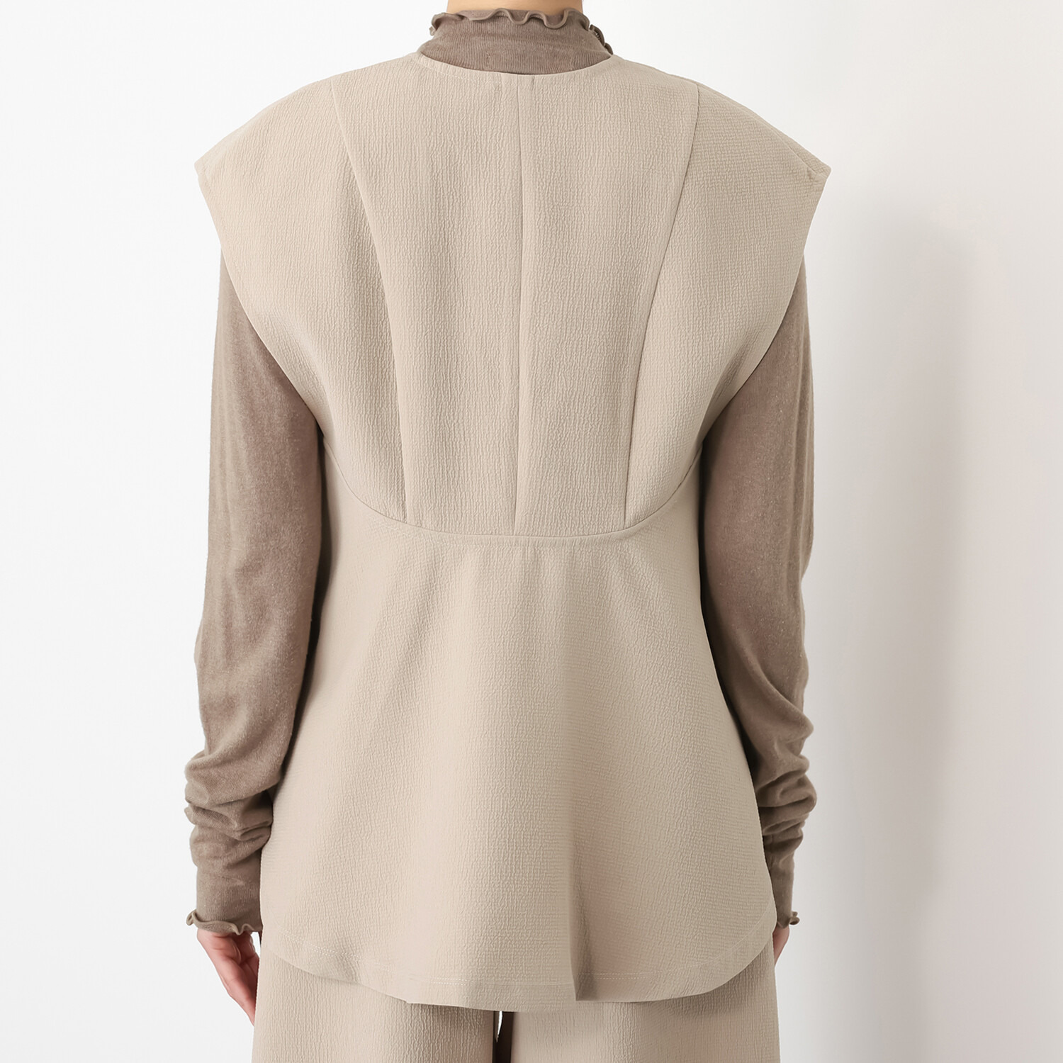 キリ　エ　キリ ふくれジョーゼット Ａライン フレアーベスト