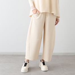 キリ　エ　キリ ふくれジョーゼット バレルシルエット パンツ