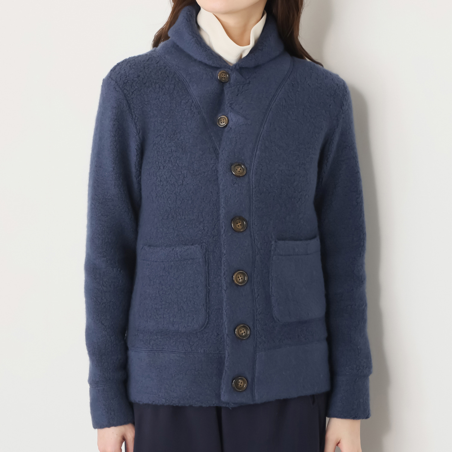 ＢＯＵＮＣＹ　ＢＯＮＤ 日本製 カシミヤ混パイル素材使用 デッキジャケット