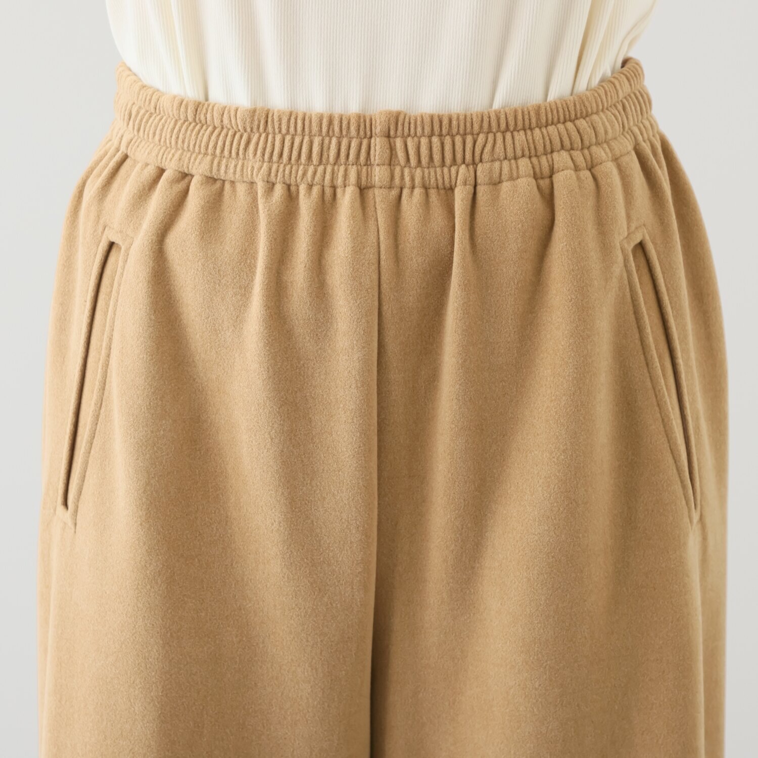 ＢＯＵＮＣＹ　ＢＯＮＤ もちもち＆なめらか ビロードジャージー セミワイドパンツ