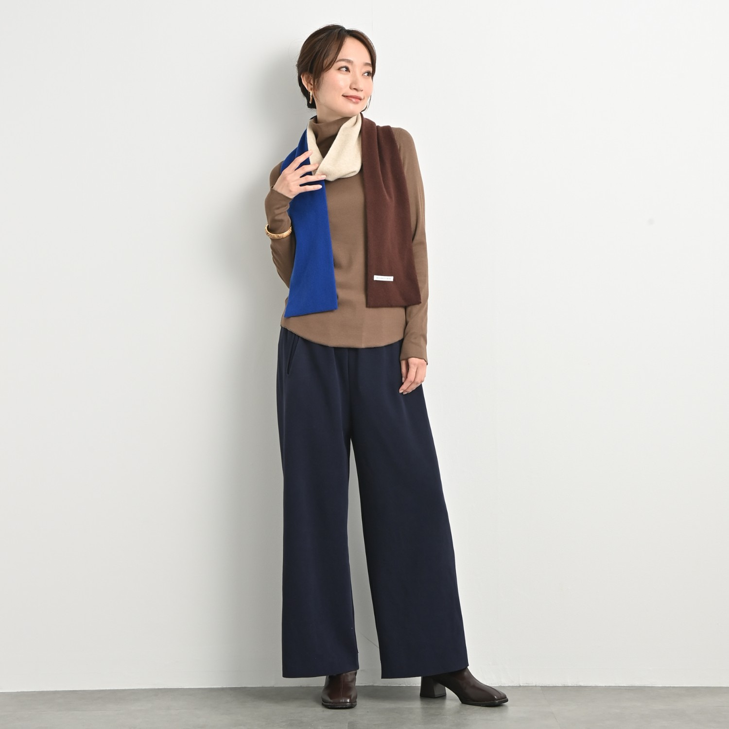 ＢＯＵＮＣＹ　ＢＯＮＤ もちもち＆なめらか ビロードジャージー セミワイドパンツ