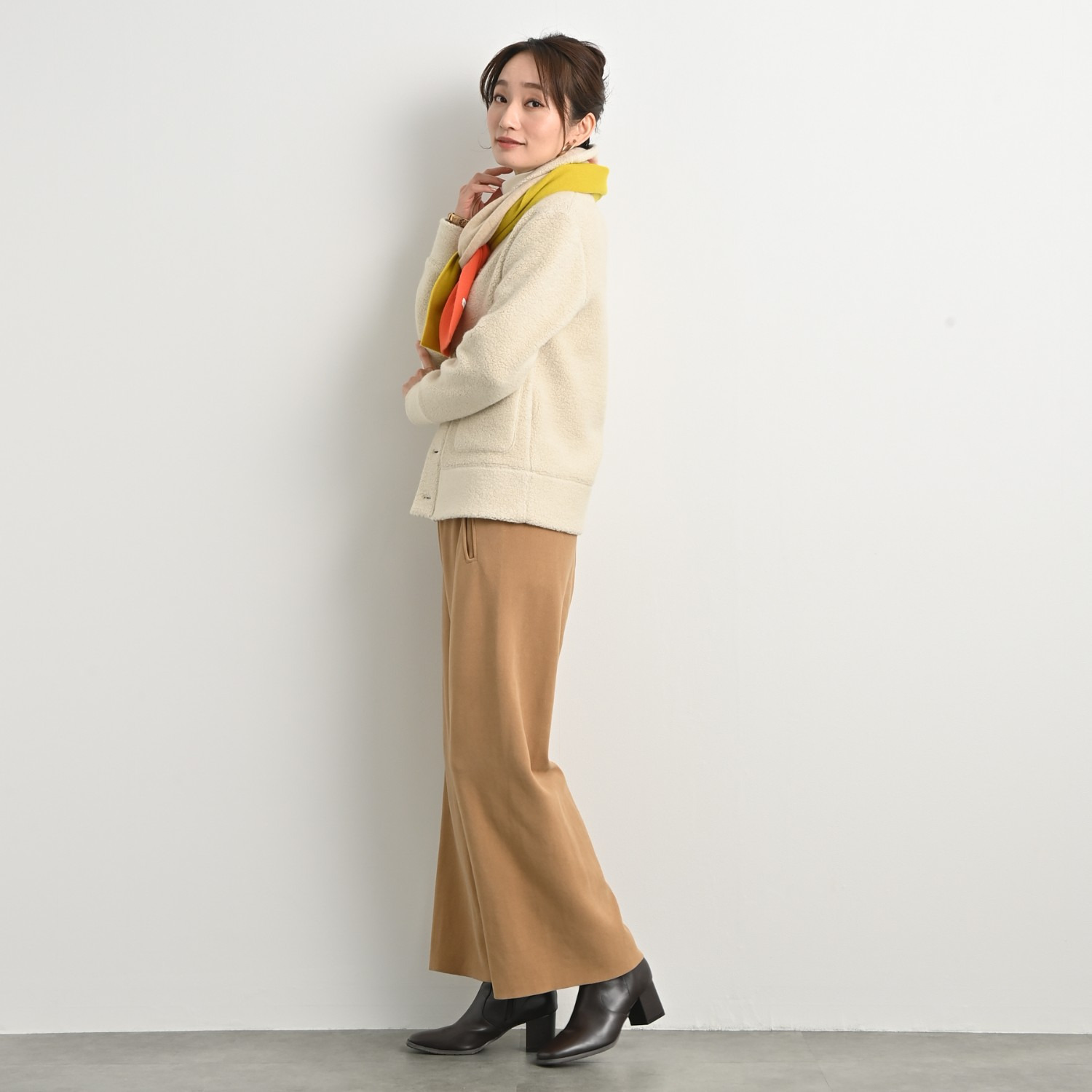 ＢＯＵＮＣＹ　ＢＯＮＤ もちもち＆なめらか ビロードジャージー セミワイドパンツ