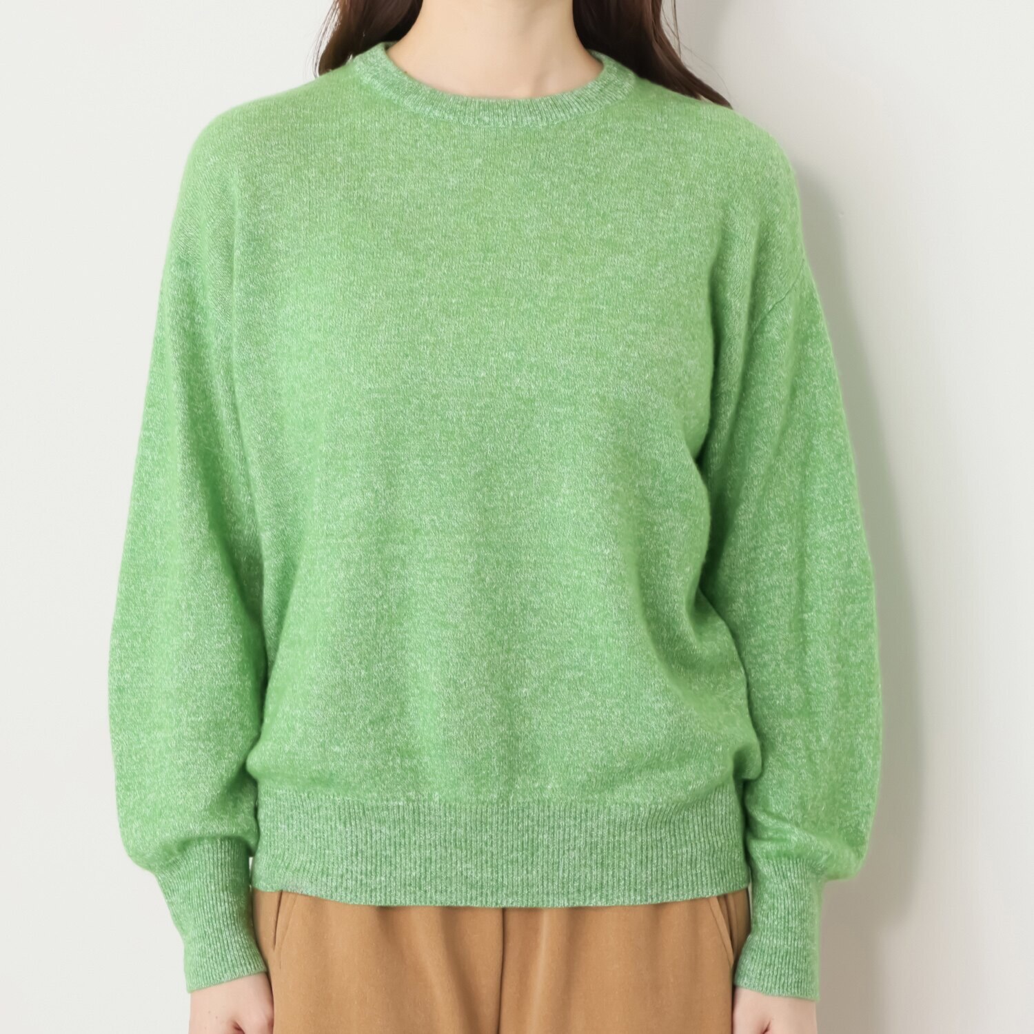 ＢＯＵＮＣＹ　ＢＯＮＤ リネンカシミヤ ふんわりスリーブ ニットプルオーバー