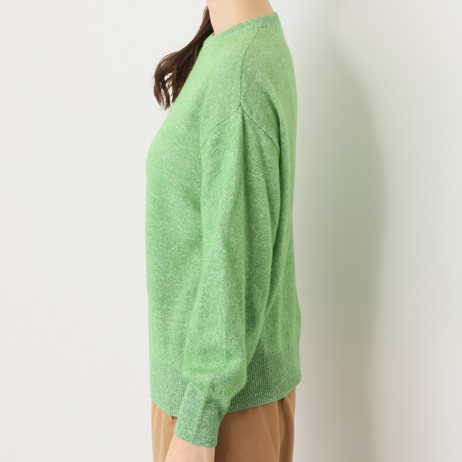 ＢＯＵＮＣＹ　ＢＯＮＤ リネンカシミヤ ふんわりスリーブ ニットプルオーバー