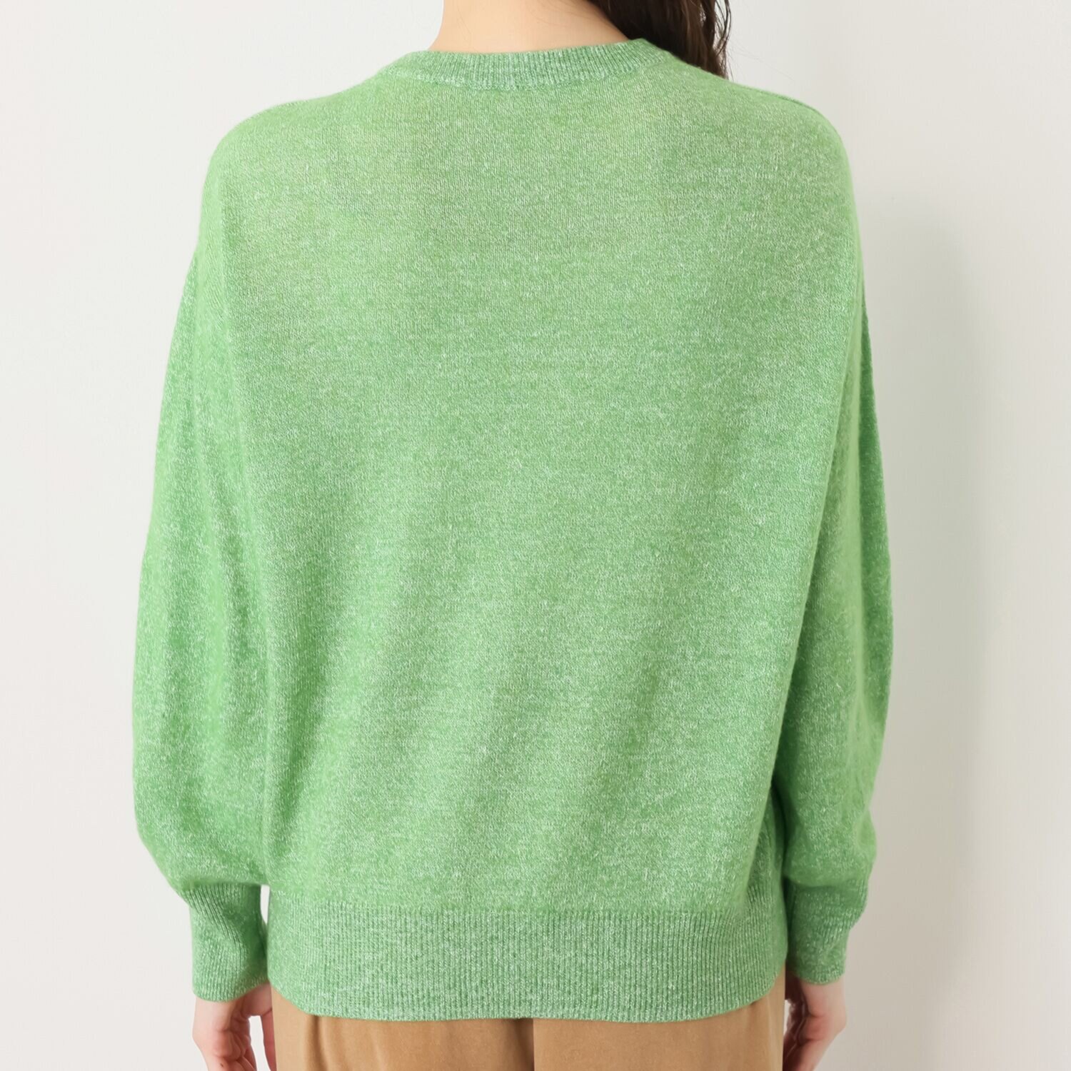 ＢＯＵＮＣＹ　ＢＯＮＤ リネンカシミヤ ふんわりスリーブ ニットプルオーバー