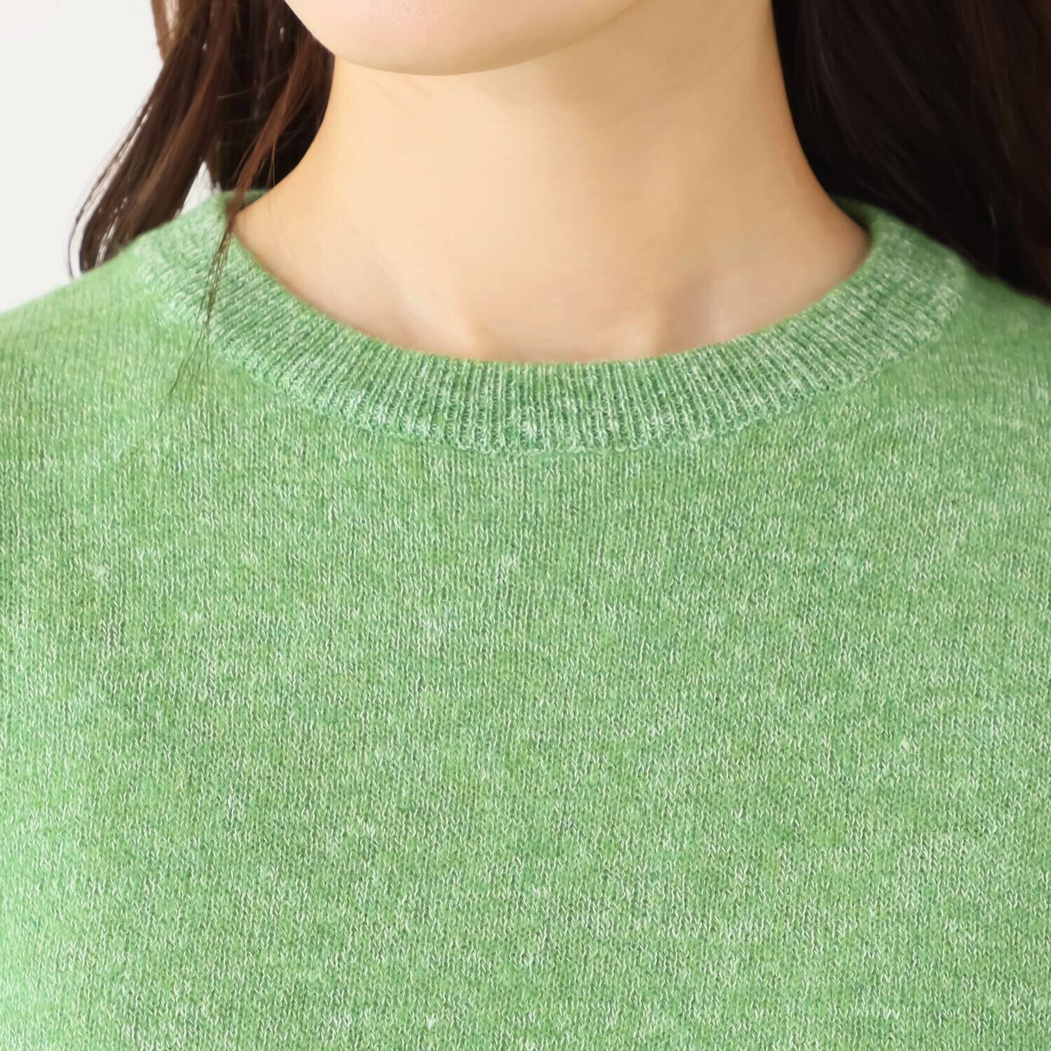 ＢＯＵＮＣＹ　ＢＯＮＤ リネンカシミヤ ふんわりスリーブ ニットプルオーバー