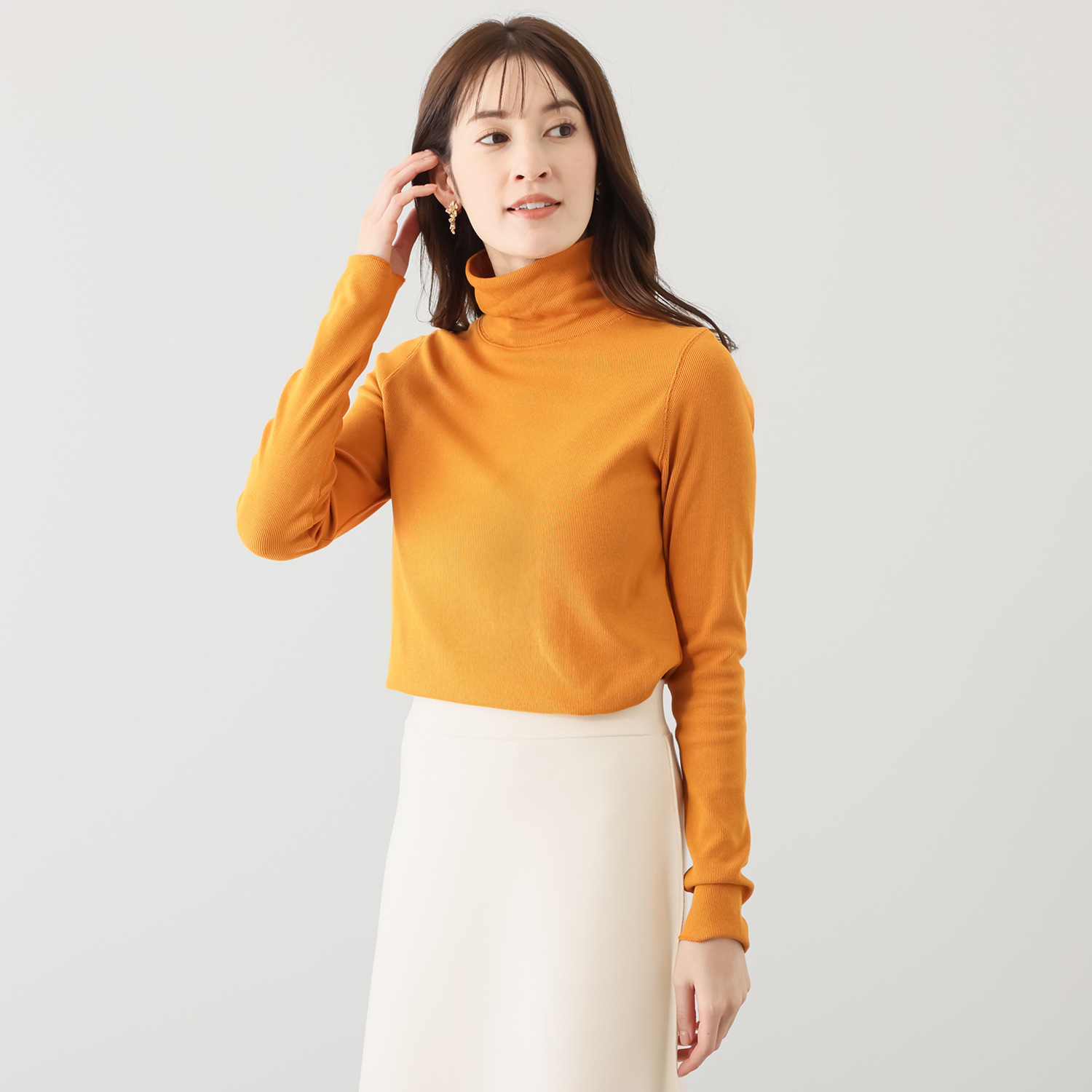 ＢＯＵＮＣＹ　ＢＯＮＤ ふわふわ＆なめらか コットン混フライス ハイネックプルオーバー