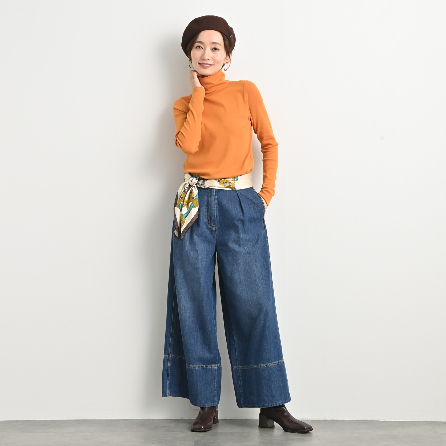 ＢＯＵＮＣＹ　ＢＯＮＤ ふわふわ＆なめらか コットン混フライス ハイネックプルオーバー