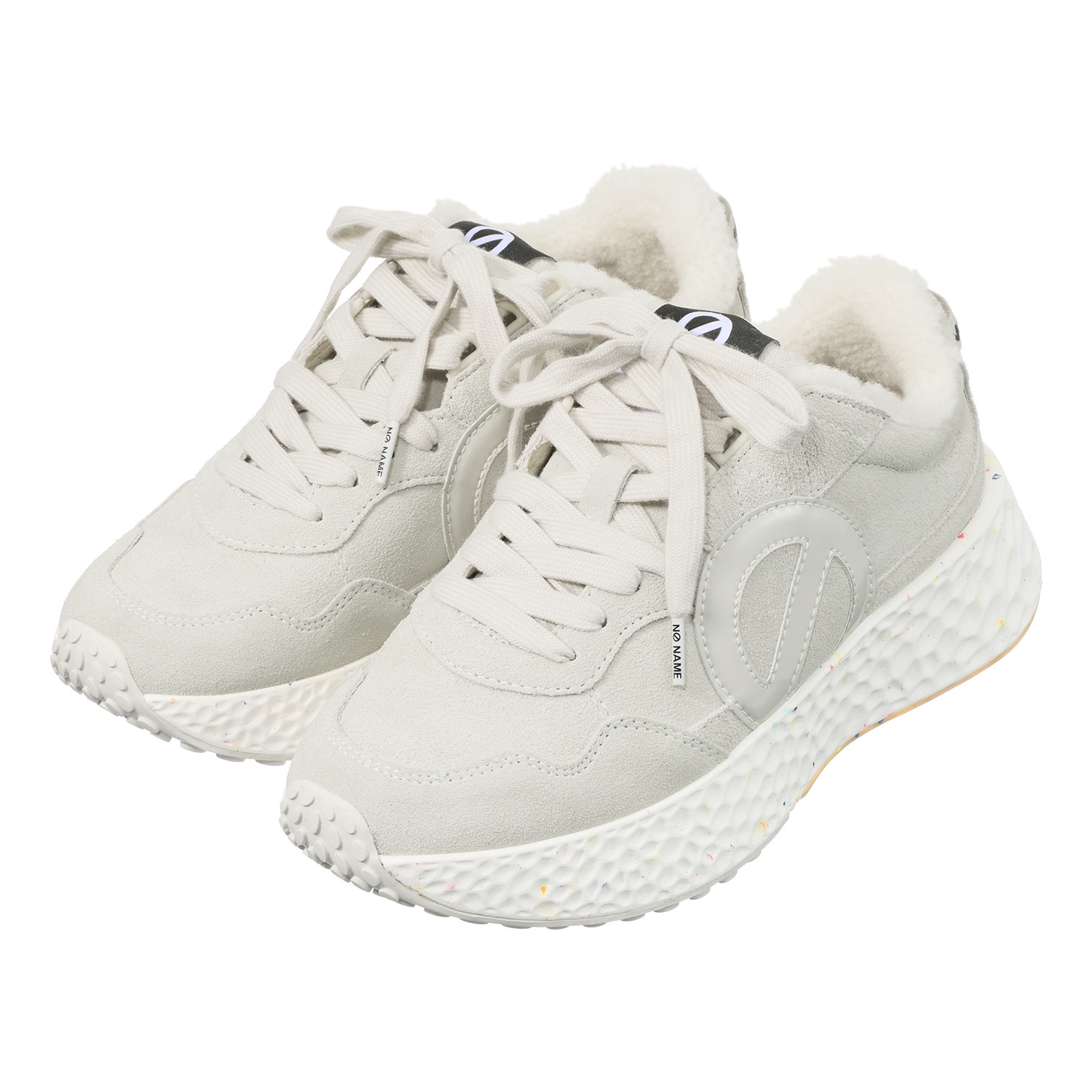 ノーネーム 牛革スエード ボアスニーカー “カーター”