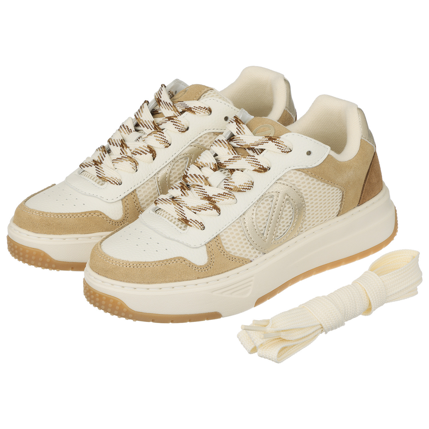 ノーネーム マテリアルミックス スニーカー “アリソン”