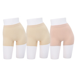 美人工房 抗菌防臭 なめらかモダール混 一分丈リブショーツ ３枚セット