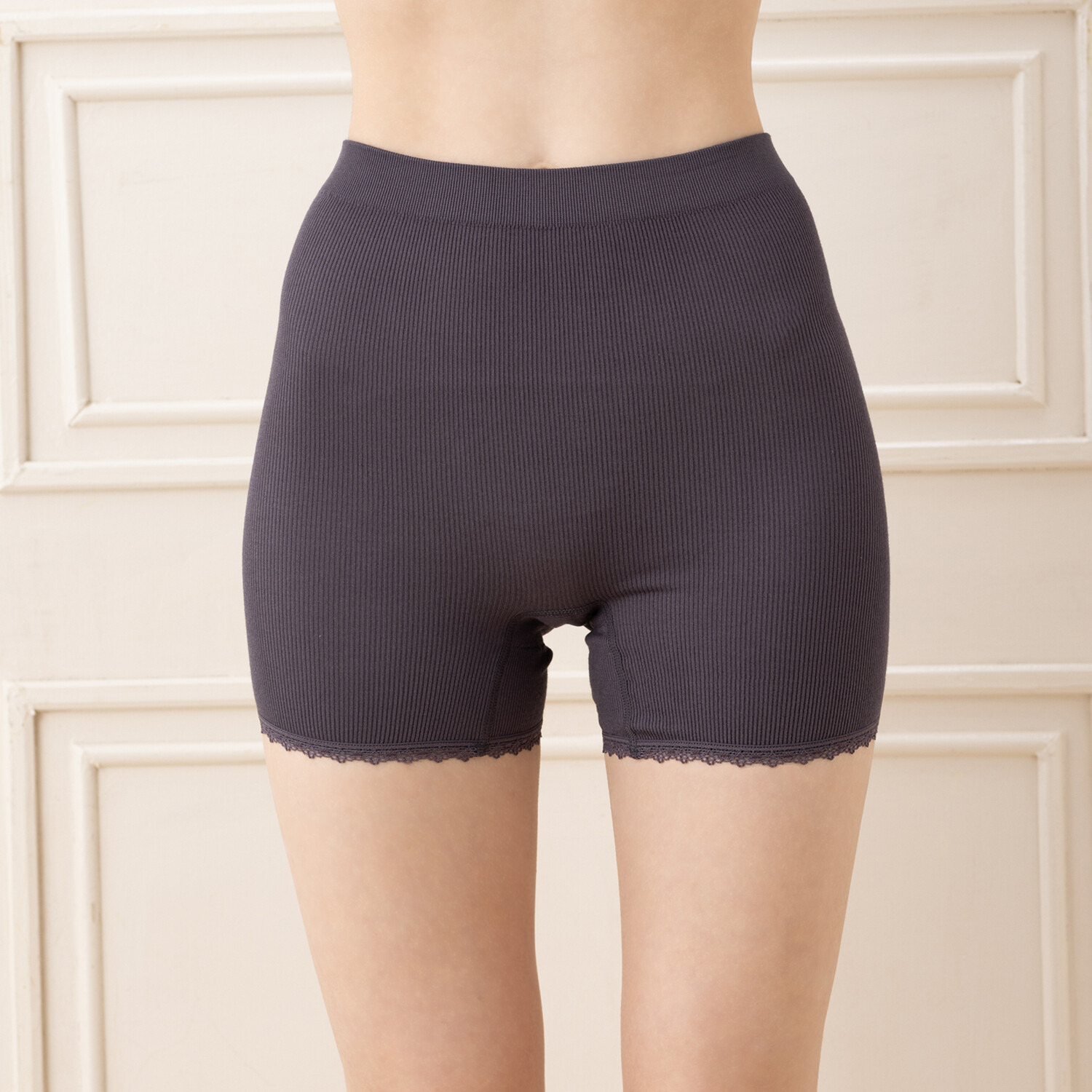 美人工房 抗菌防臭 なめらかモダール混 一分丈リブショーツ ３枚セット