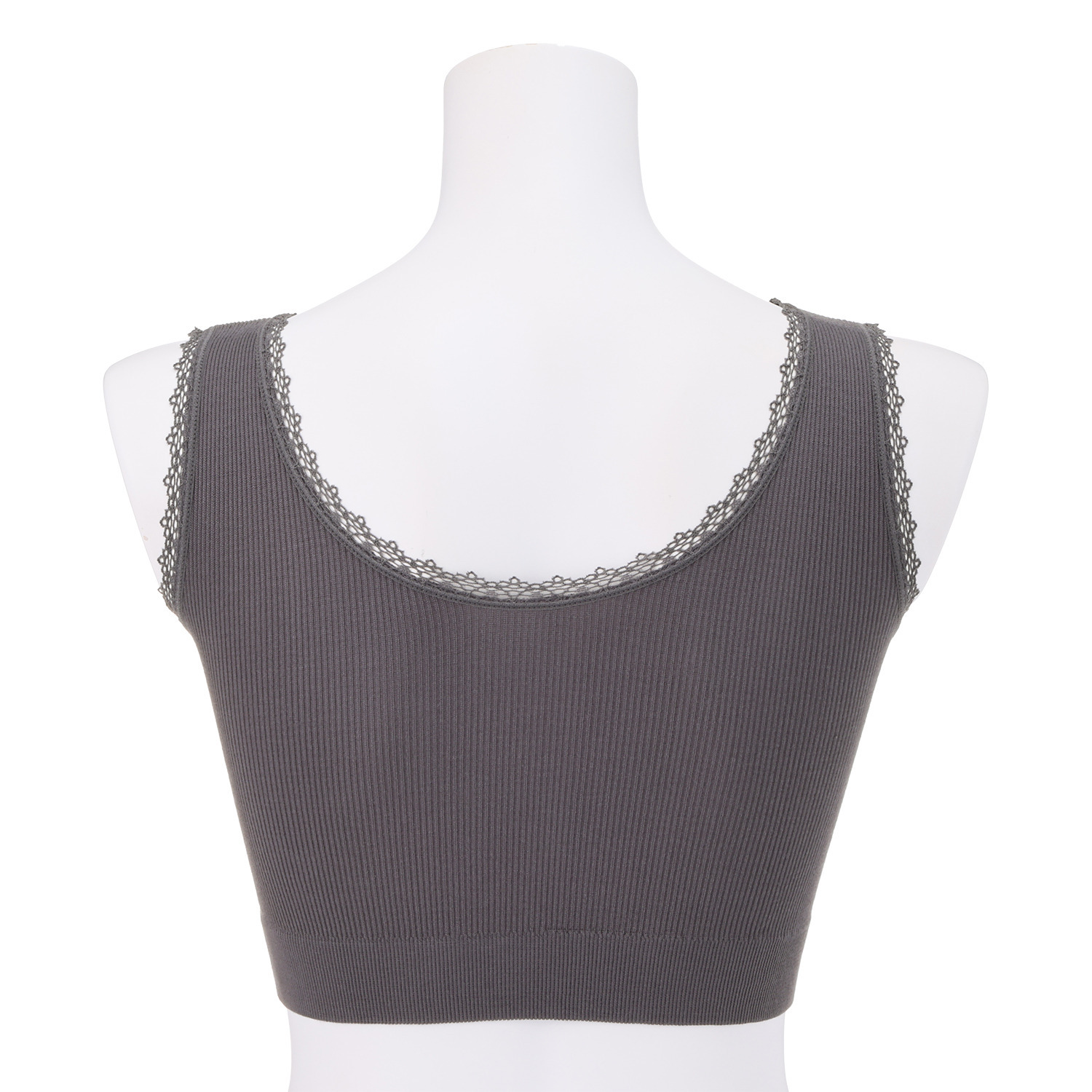 美人工房 抗菌防臭 なめらかモダール混 カップ付リブハーフトップ ２枚セット