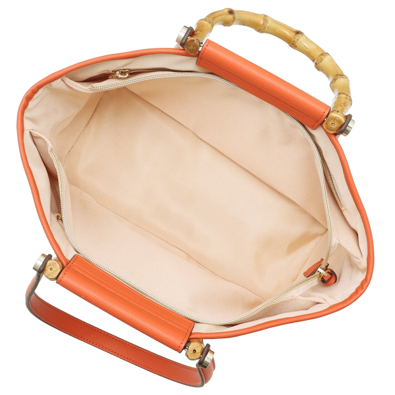 クリスチャン　オリビエ レーザーカットシリーズ バンブーハンドル ２ウェイトートバッグ