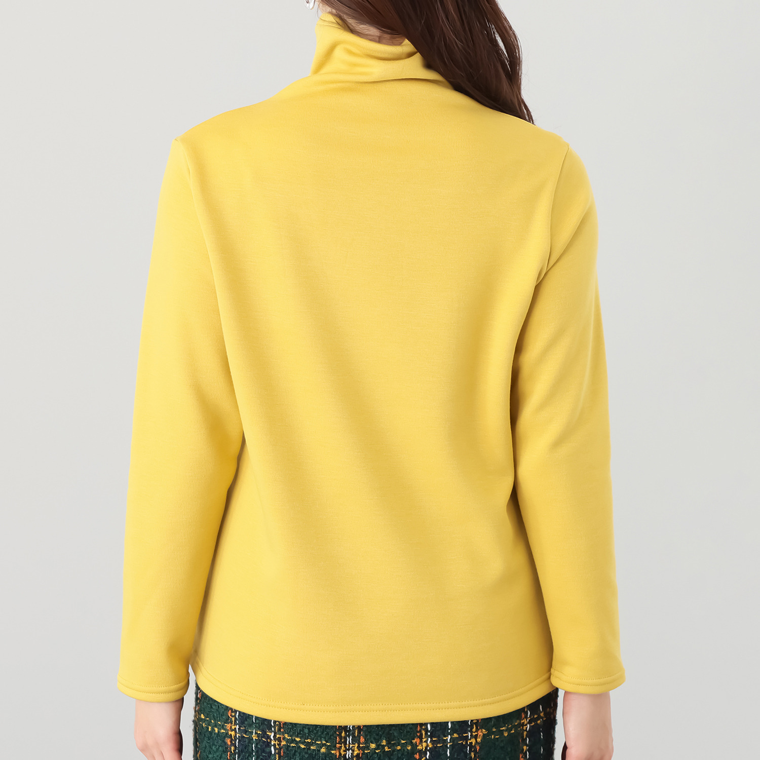 ココンライフ　ドゥ 吸湿発熱・吸放湿 ふんわり裏ジャギー ボトルネックプルオーバー