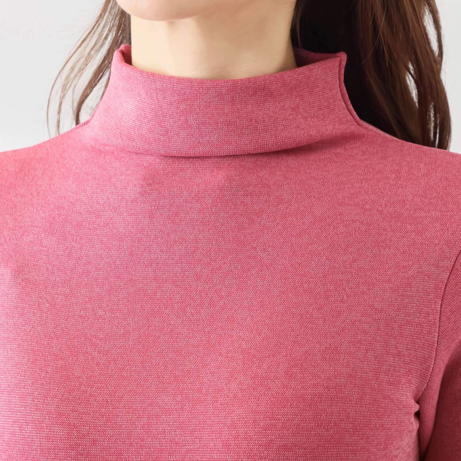 ココンライフ　ドゥ 吸湿発熱・吸放湿 “サーモギア” 裏起毛のびやか ボトルネックプルオーバー