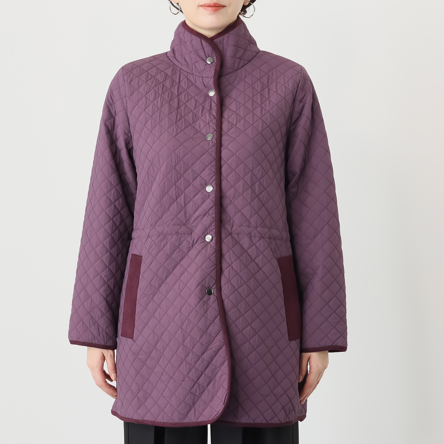 コースタルドライブ 細見えシルエット 中綿キルティング コート