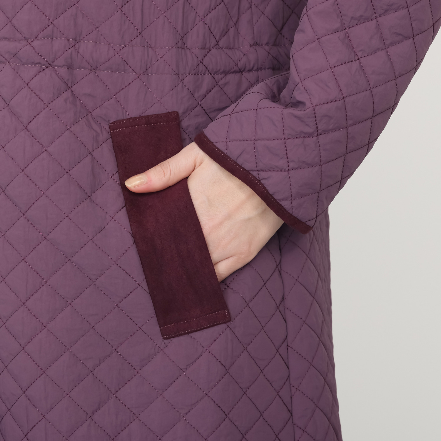 コースタルドライブ 細見えシルエット 中綿キルティング コート