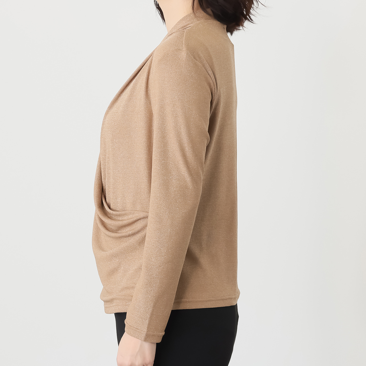 コースタルドライブ グリッターラメ カシュクールブラウス