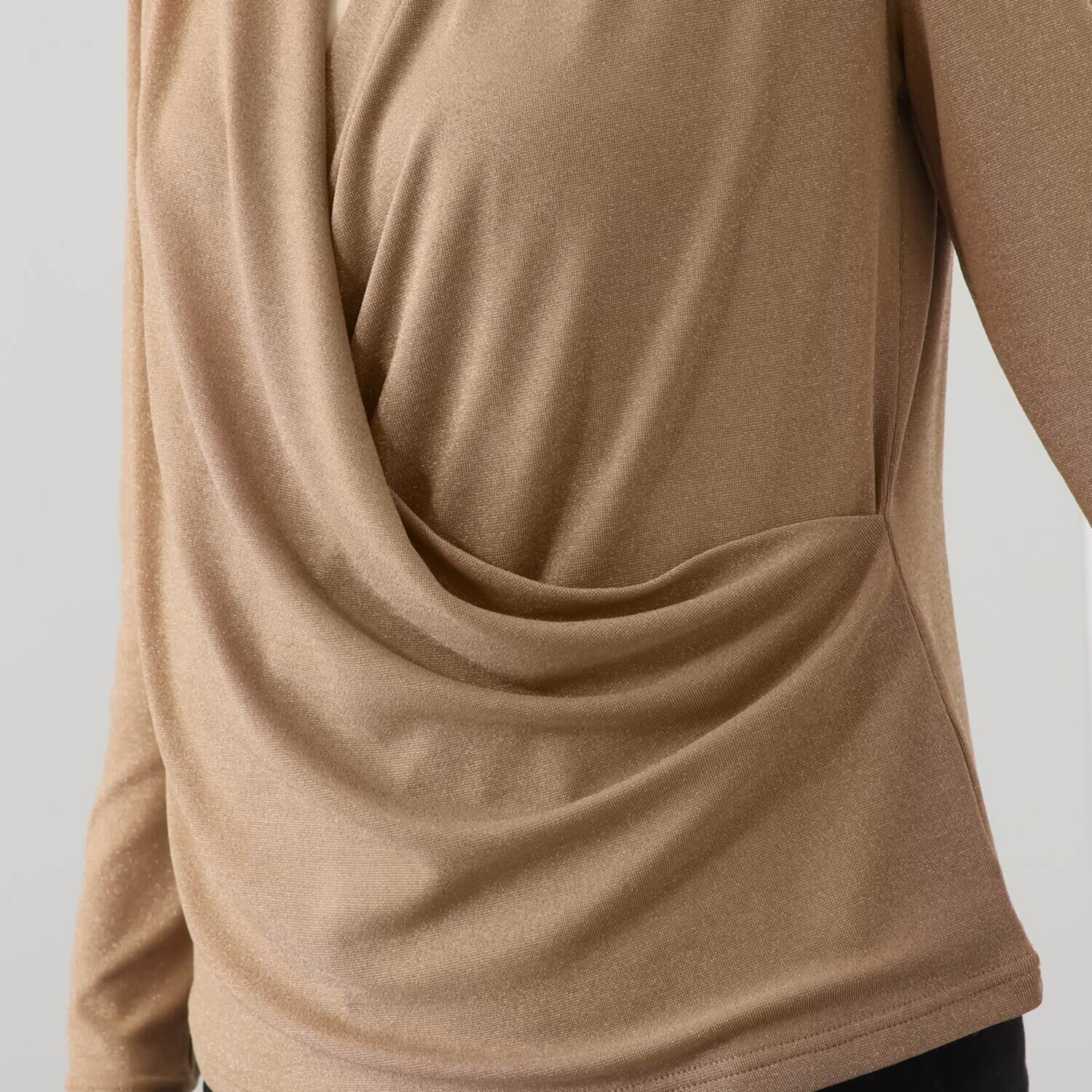 コースタルドライブ グリッターラメ カシュクールブラウス