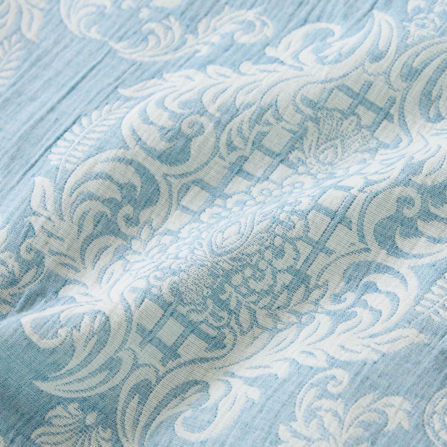 スワトウ刺しゅう協会 認定デザイン 足元スプレッド付 コットン１００％ 掛布団カバー ＜シングル＞