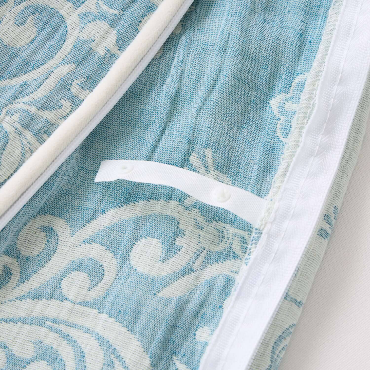 スワトウ刺しゅう協会 認定デザイン 足元スプレッド付 コットン１００％ 掛布団カバー ＜ダブル＞