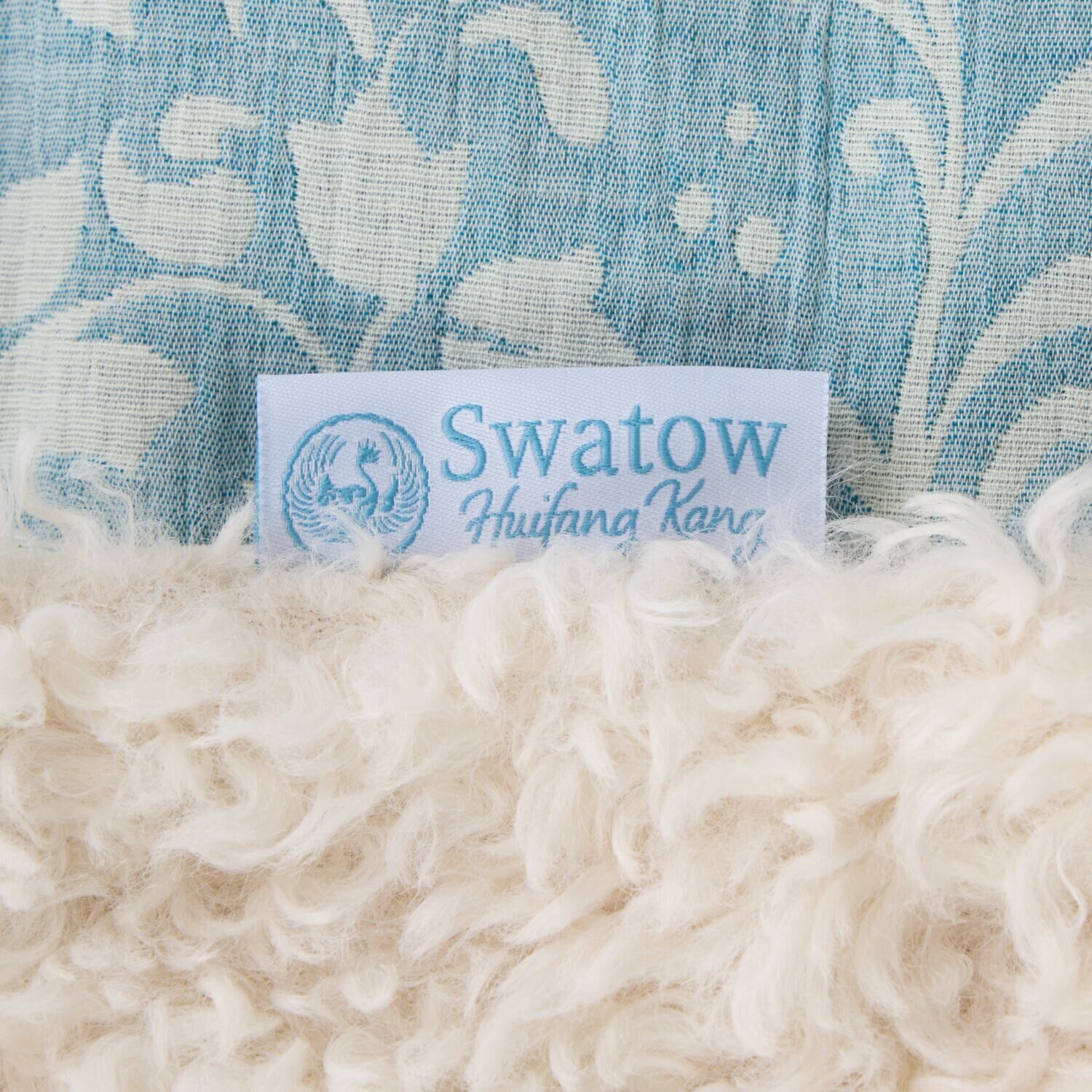 スワトウ刺しゅう協会 認定デザイン 足元スプレッド付 コットン１００％ 掛布団カバー ＜ダブル＞