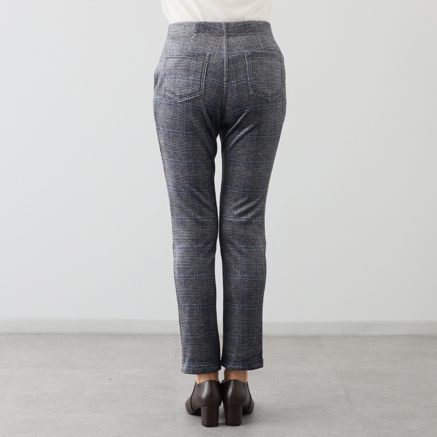 アトリエール 蓄熱保温 両面ベロア スタイリッシュ スリムパンツ２枚セット