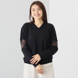 エアリーフェアリー レースアクセント ニットプルオーバー