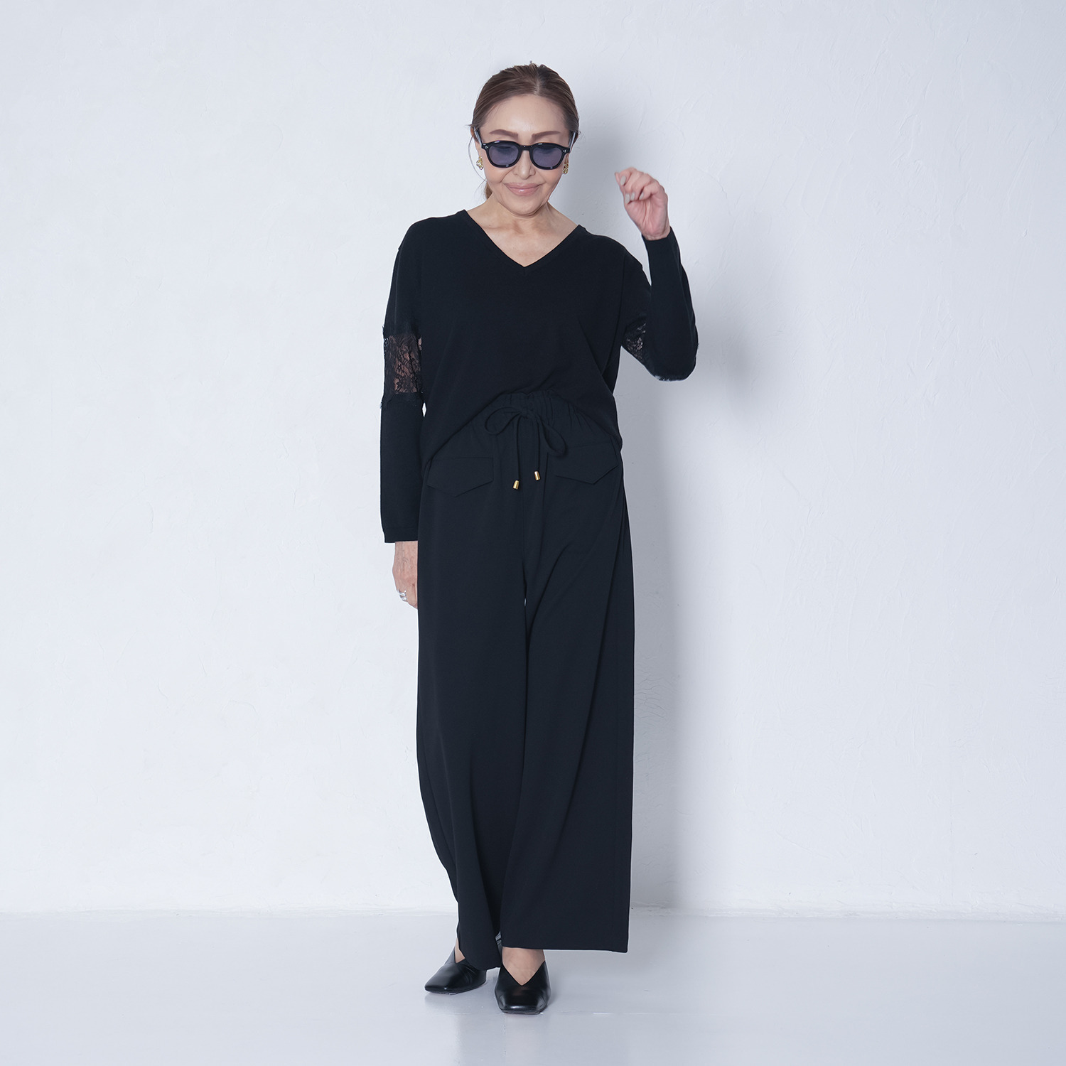 エアリーフェアリー レースアクセント ニットプルオーバー