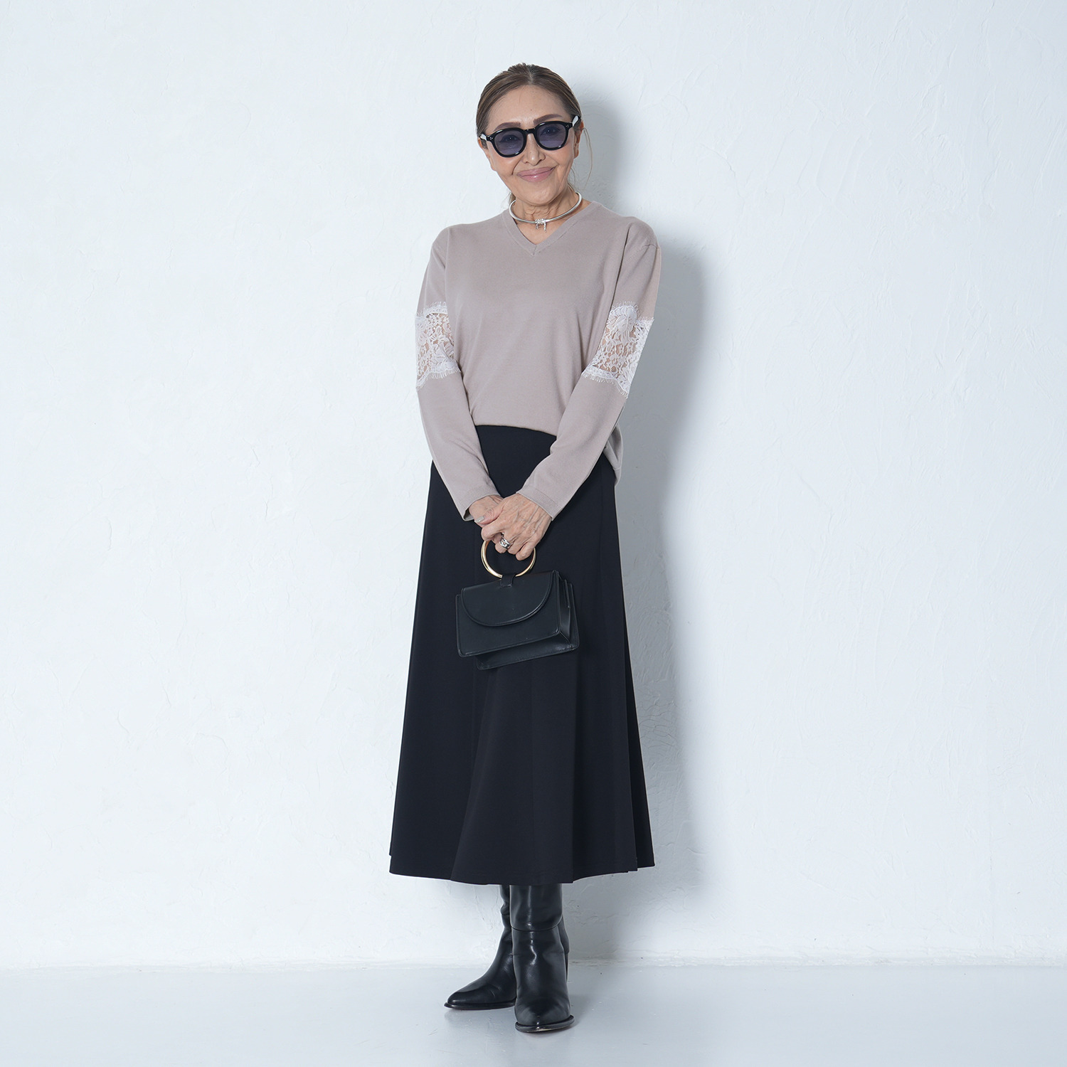 エアリーフェアリー レースアクセント ニットプルオーバー