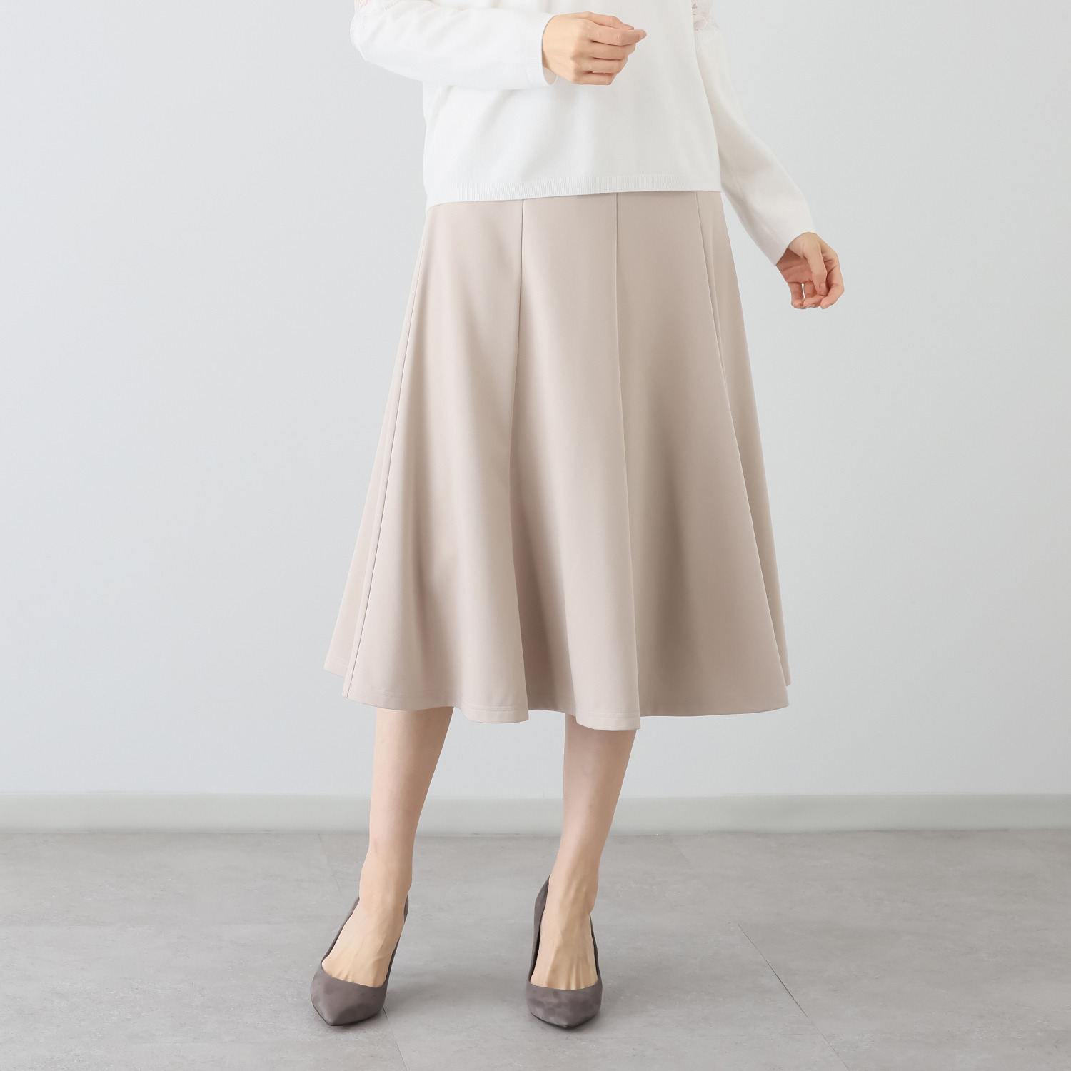 エアリーフェアリー ＵＶカット・吸水速乾 ソフトフレアー 八枚接ぎスカート