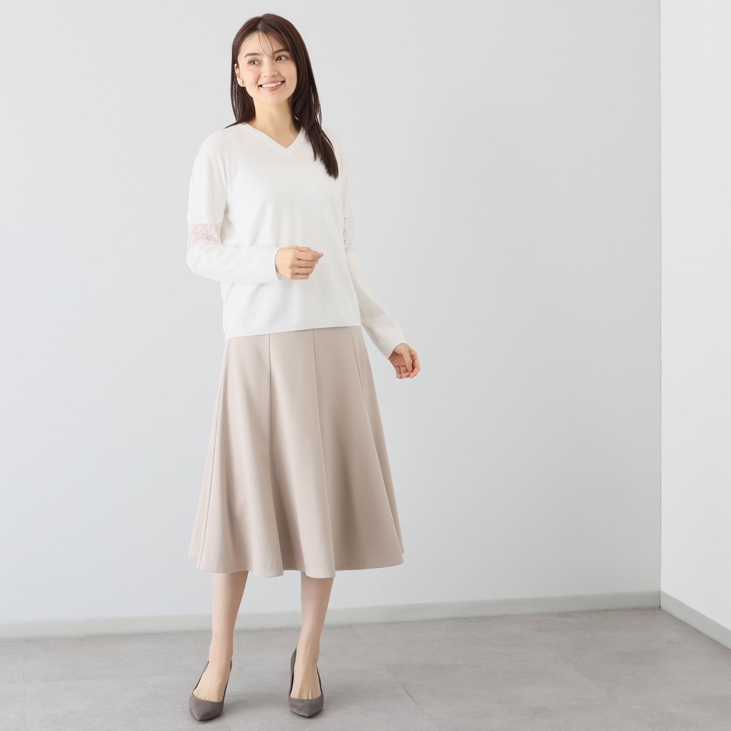 エアリーフェアリー ＵＶカット・吸水速乾 ソフトフレアー 八枚接ぎスカート