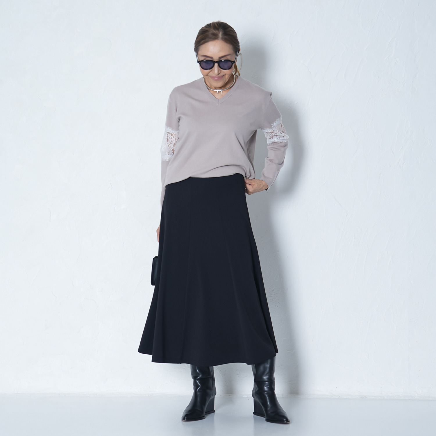 エアリーフェアリー ＵＶカット・吸水速乾 ソフトフレアー 八枚接ぎスカート