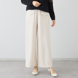 エアリーフェアリー カットジョーゼット ドロストアクセント ワイドパンツ