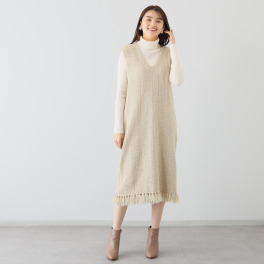 エアリーフェアリー ツイードニット ジャンパースカート