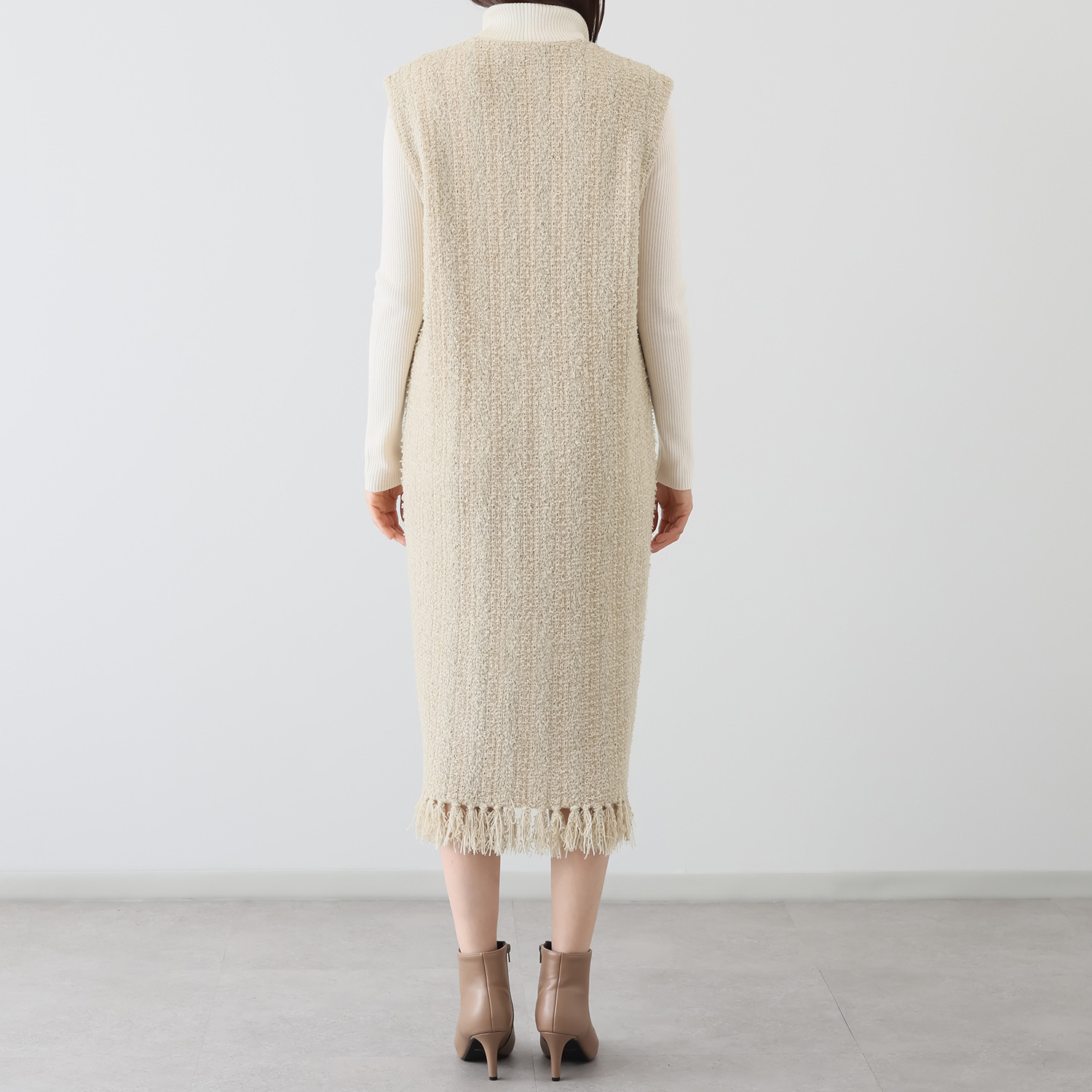 エアリーフェアリー ツイードニット ジャンパースカート