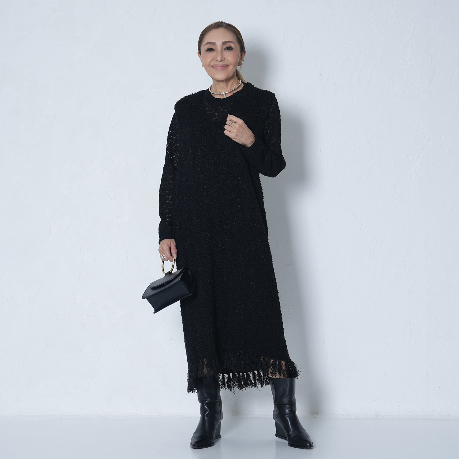 エアリーフェアリー ツイードニット ジャンパースカート